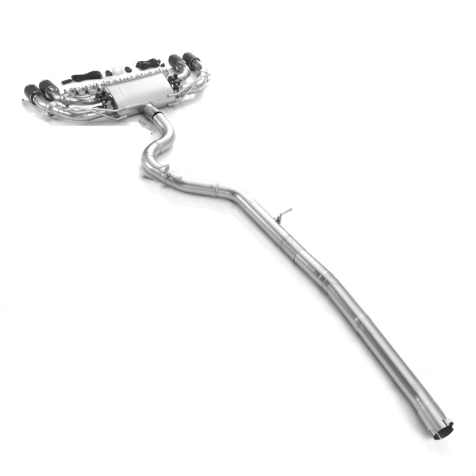 Katalizator katalizator Zestawu sterownika zaworu Pasuje do Audi S3 2.0T końcówki tłumika wysokowydajny układ wydechowy Catback katalizator akcesoria(Stainless steel kit)