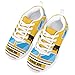 Dolyues Boys Girls Shoes Cartoon School Bus Pattern Kids Tennis Running Athletic School Sneakers Size 5 Little/Big Kid Breathable Outdoor Sport Non-Slip Shoe Fashion Sneakers Footwear, Yellow