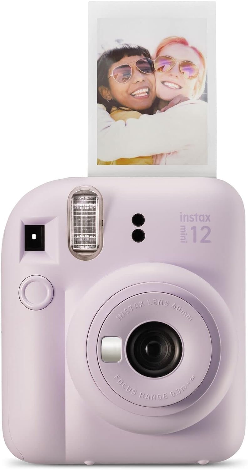 Fujifilm instax mini 12 Lilac Purple - Macchina Fotografica Istantanea & mini 12 custodia per fotocamera, Viola Lilla