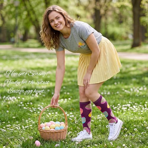 Image of American Trends Women's Knee High Socks, Novelty Holiday Printed Tall Tube Socks, Casual & Party Athletic Sports Stockings