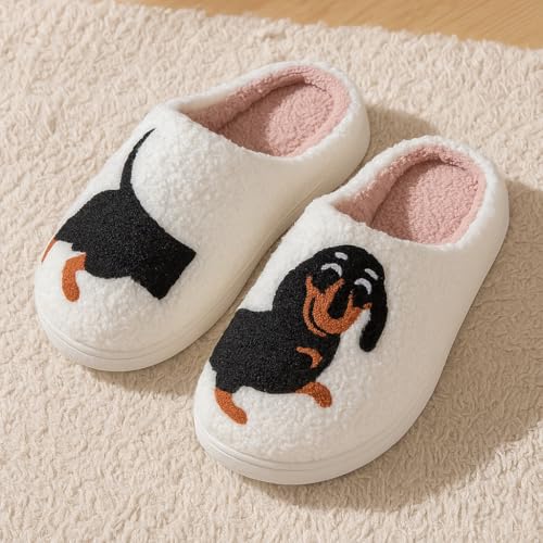 corimori Hausschuhe mit netten Motiven 04 Dackel,EU 40-41 (Etikett CN 42-43)