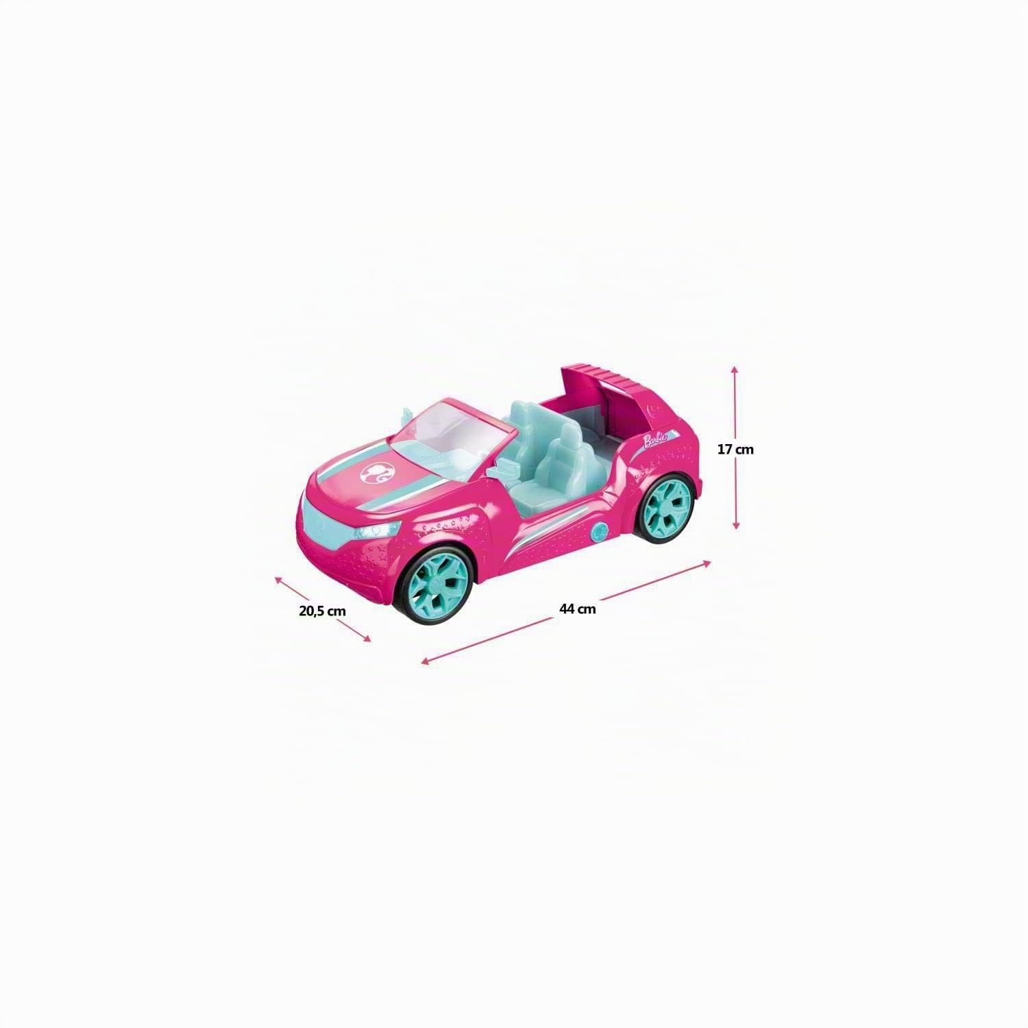 Mondo Motors 63647 Barbie Cruiser, ferngesteuertes Auto für Kinder mit Platz für 4 Puppen, 45 x 21 x 18 cm, mit Fernbedienung, Spielzeug ab 3 Jahre