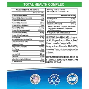 Dog Eye Vitamins Support Small Breed – Dogs Total Health Complex – Natural – Best Hair Coat Immune Eye Teeth UTI Health – Lutein and zeaxanthin for Dogs – 2 Bottles (120 Treats)