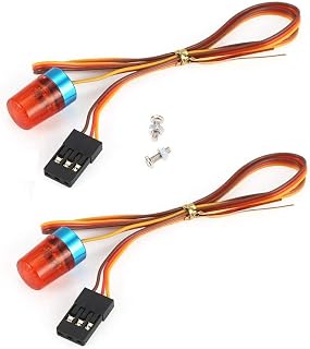 RC Car Police Flash Light,WONFAST 360Â° Rotation 5 Modes Ultra Bright LED Strobe Lights Compatible with 1/8 1/10 RC Mode Truck Car Lighting Accessory Red (2PACK)