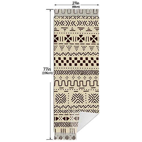 Soft Warm Black Mud Beige And Brown Traditional Ethnic African Mudcloth White Abstract Boho Cashmere Blanket Scarf For Women Elegant Tassel Pashmina Shawl Wrap In Spring Fall Winter2