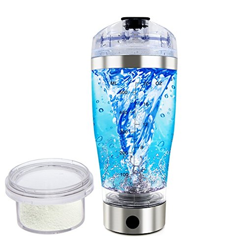 Protein Shaker Bottle,Rechargeable 16oz Vortex Mixer for Protein Mixes,Stainless Steel Electric Protein Shake Cup,Portable High-Torque Tornado Shaker,Automatic Stirring Blender for Powder (20oz)