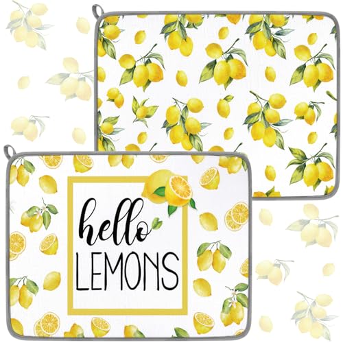 Zonon Lemon Dish Drying Mat for Kitchen Counter 16