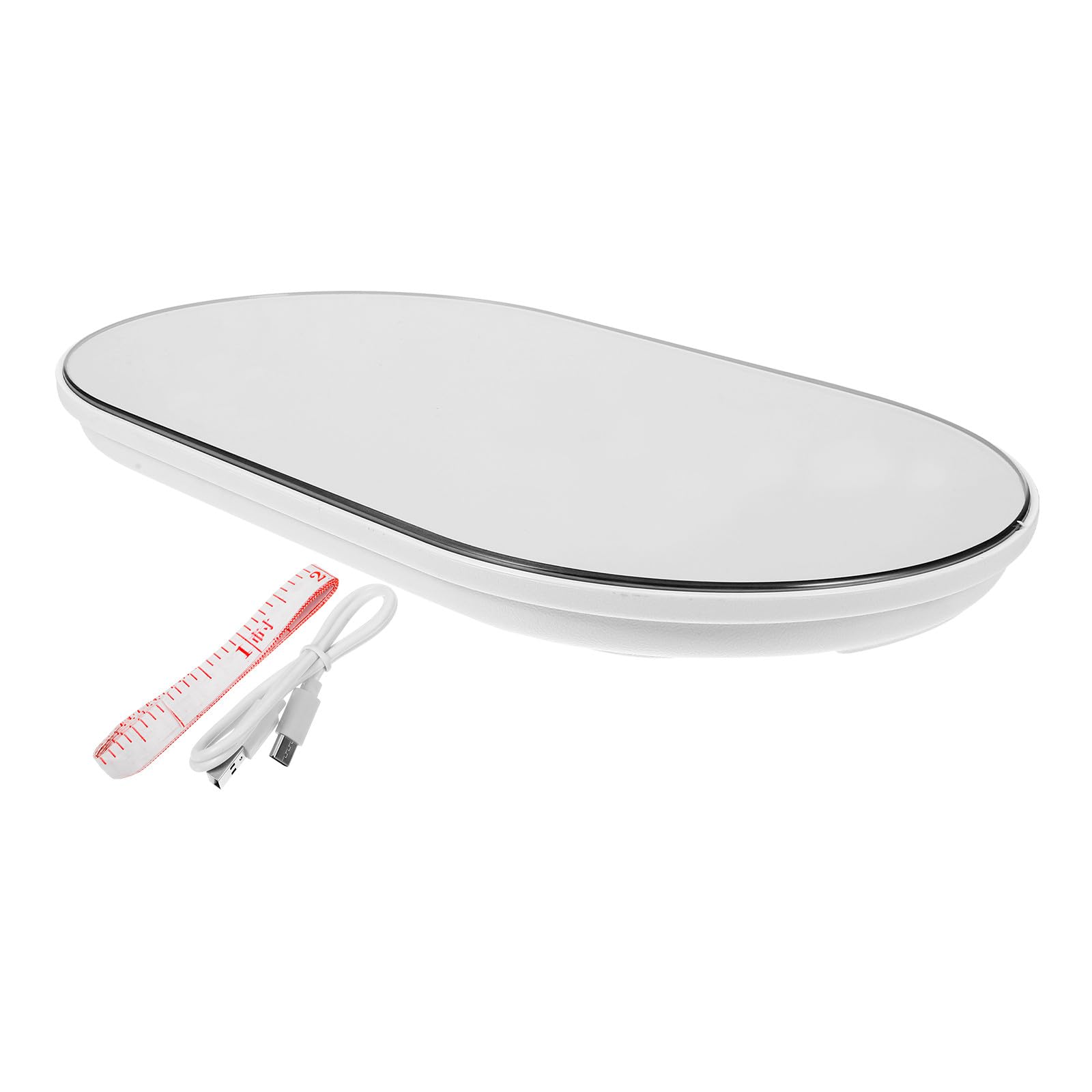 DOITOOL Báscula Electrónica de Viaje Portátil 26x15 Cm Superficie Ovalada de Vidrio Templado, Herramienta Precisa para Pesaje Corporal y Control de Grasa, Báscula Digital para Salud