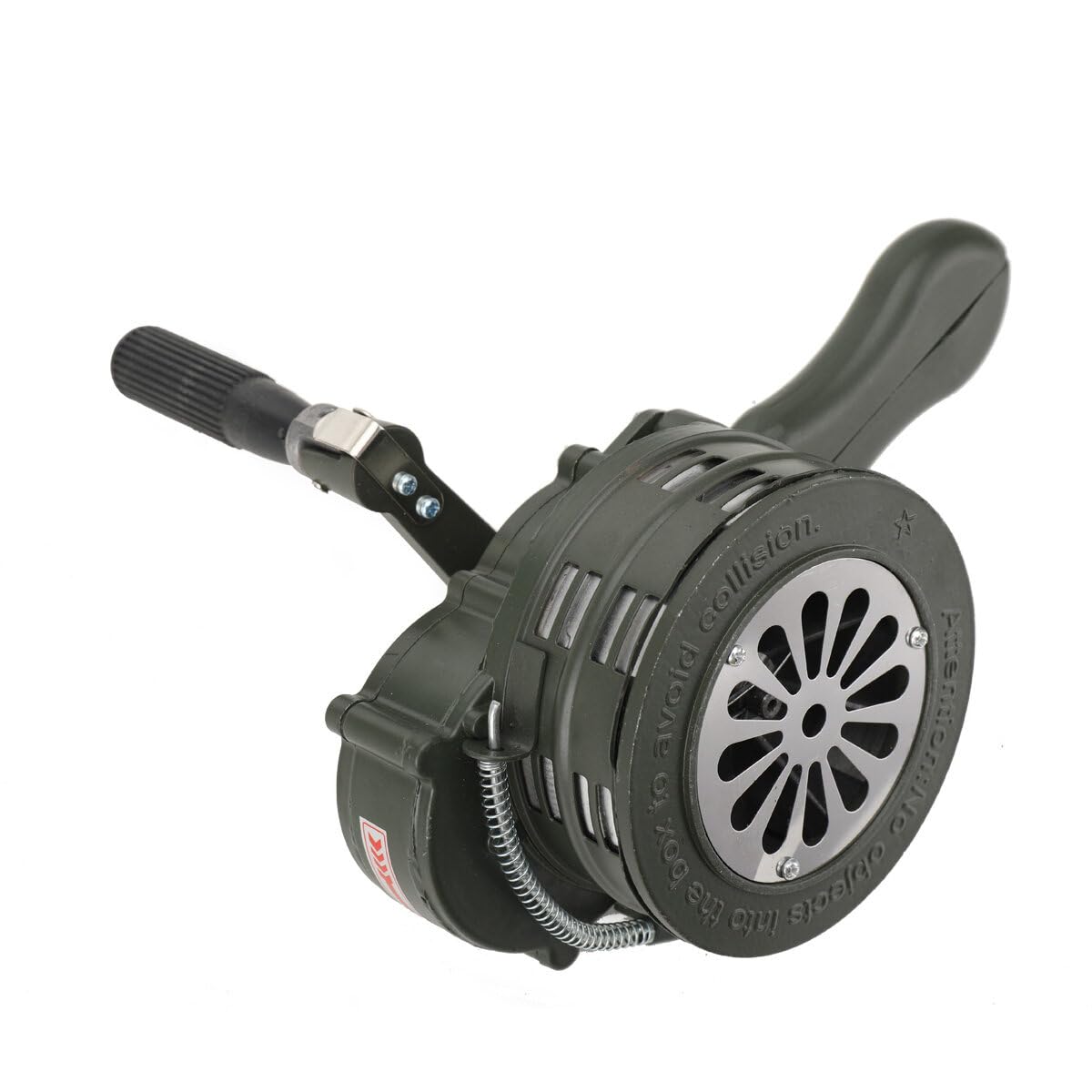 110 ± 2db Handsirene Aluminiumgehäuse Sirene Alarmsirene Handkurbel Luftangriffssirene, Selbstschutz-Notsirene, Einklappbar betriebenes Sirenenhorn für Industrie, Bauwesen, Fabriken grün