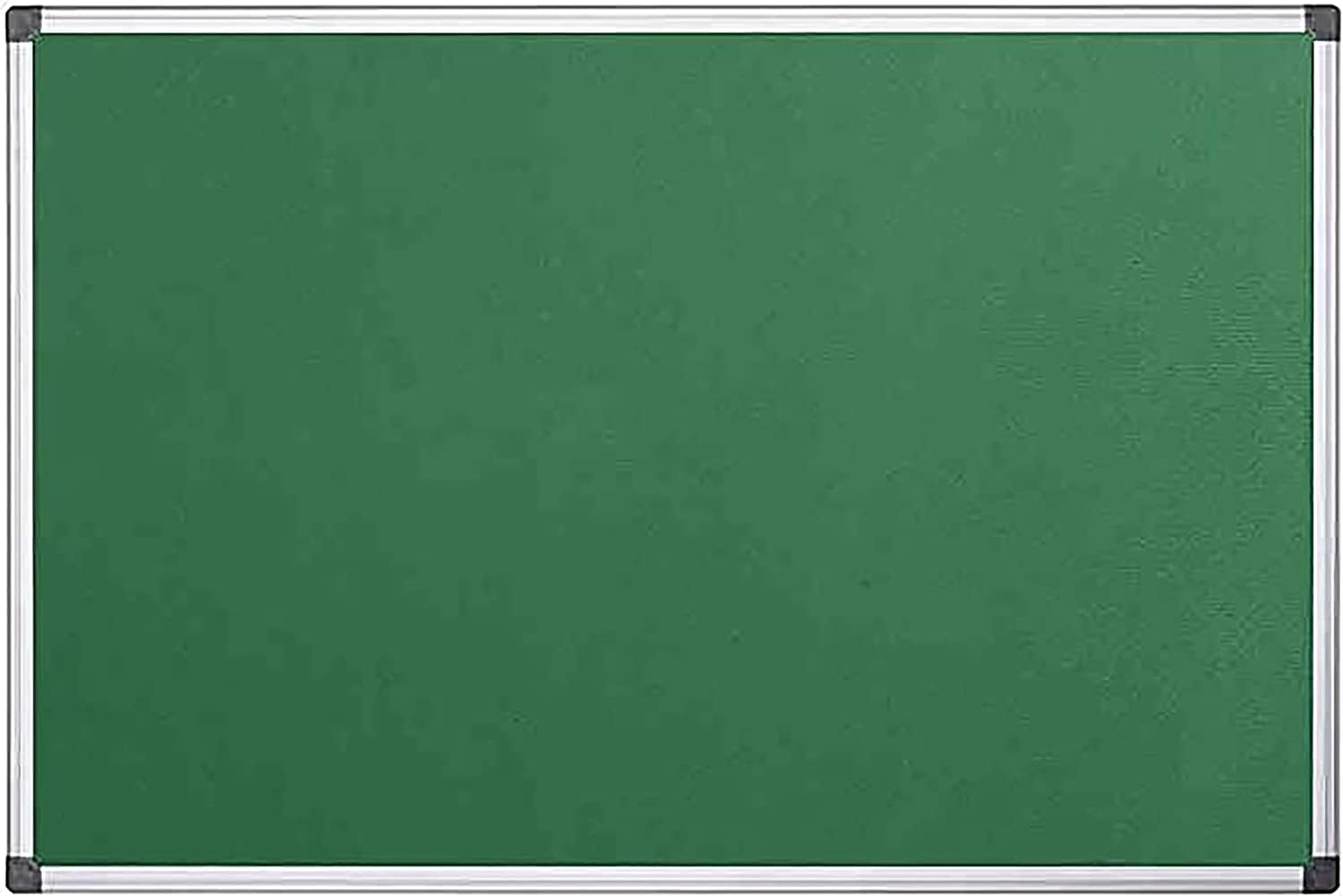 2 UR DOOR 60 cm x 45cm Aluminium Frame Felt Notice Pin Board - Notice Board Bulletin Frame for Office, School, Bedroom, Memo, and Home (Green)