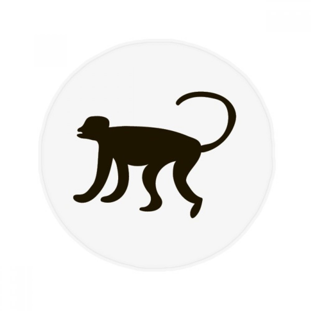 Tapis animal singe noir rond de 80cm, une idée cadeau originale pour une pendaison de crémaillère