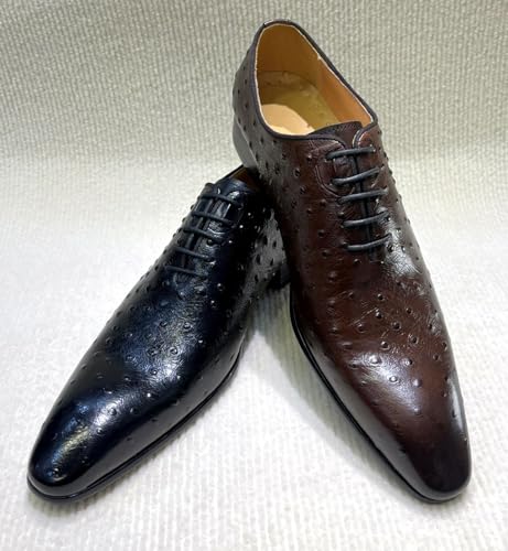 Santimon Men’s Genuine Leather Oxfords Formal Dress Shoes – Comfortable Fashion Pointed Toe Lace-Up Derby for Business, Weddings, & Events3