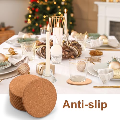 Lot de 10 Dessous De Verre Liege Rond, Dessous De Verre en LièGe RéUtilisables, sous-Verres pour Le Thé, Le Café, Les Cocktails, Les Accessoires De Bar, La Maison, Le Bureau, Le Restaurant – Image 5