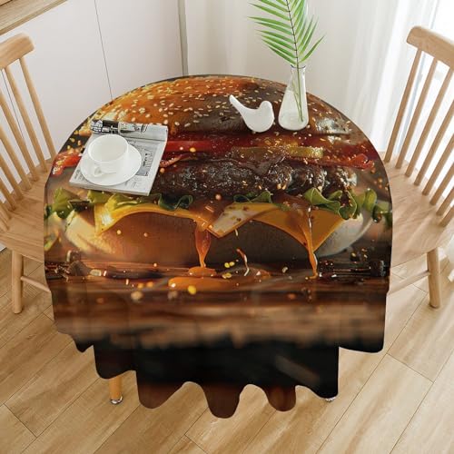 Nappe ronde imperméable et lavable pour protéger la table de cuisine - 2