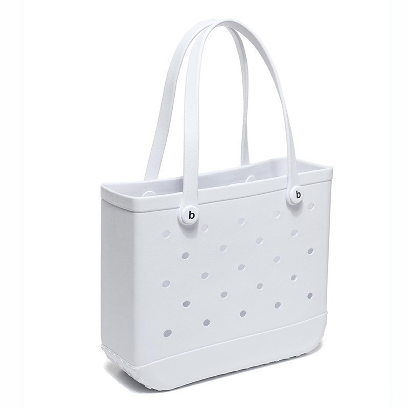 ELDTECBolsa de goma para playa, impermeable, lavable, bolsa de goma para mujer, bolsa deportiva para playa, barco, piscina, trabajo, escuela, deportes, gimnasio, White, Large sixe
