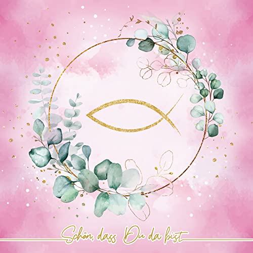 Serviettenshop Fisch Eukalyptus Rosa Serviette 20 Stück