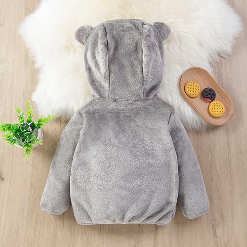 Fleece 𝗛ooded Jacket for Girls Boys Long Sleeve Half Zip Up Fleece Teddy Coat Warm Winter Windproof Outwear2