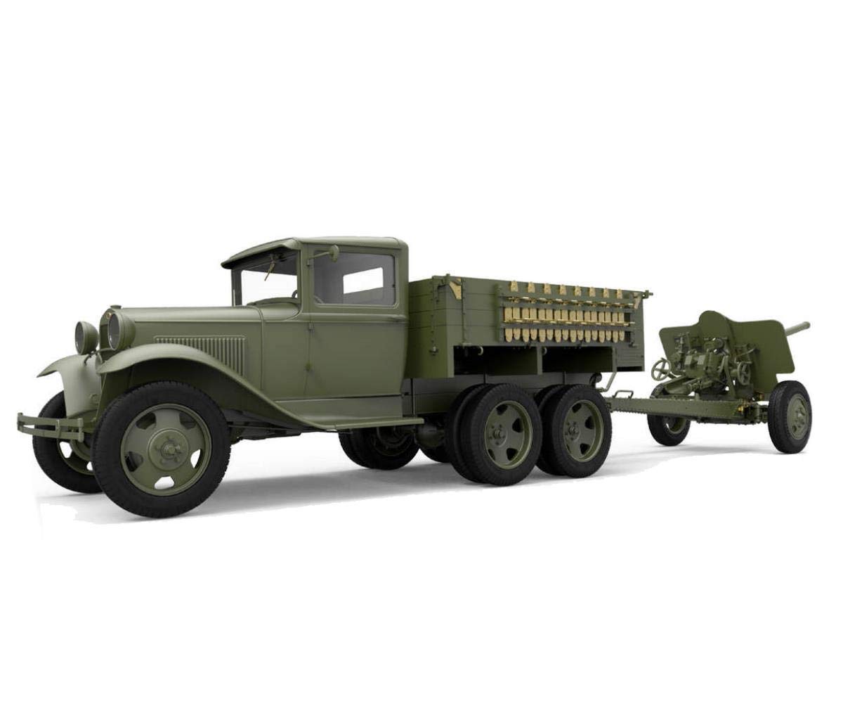 MiniArt 1/35 Scale Soviet 2 t 6x4 Truck with 76 mm USV-BR Gun - Plastic Model Building Kit # 35272