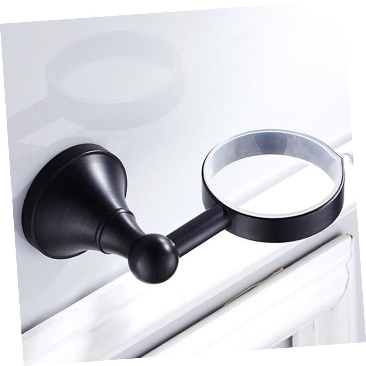 Portavasos Retro De Cerámica Soporte para Vaso De Cepillo De Dientes Individual para Pared Accesorios De Baño con Función De Organización para Cocina