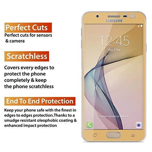 Image of Screen Protector for Samsung Galaxy S6 / S7 (Gold) Tempered Glass Edge-to-Edge 6D Screen Guard With Installation Kit