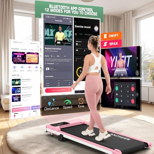Image of ANCHEER Walking Pads, 2 in 1 Under Desk Treadmill 2.5HP Compact Running Machine with Remote Control, 300lbs Weight Capacity for Home /Gym /Office,Ultra-Quiet, Installation-Free