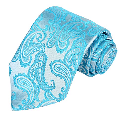 Image of KissTies Mens Paisley Tie And Pocket Square Necktie Sets
