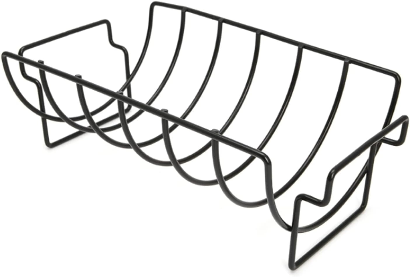 SKEIDO Stainless Steel Grill Stand BBQ Rib Rack Non-Stick Steak Holders Portable Camping Barbecue Cooking Roasting Tool