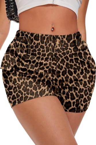 ELLEVEN Cargo Shorts Women Micro Mini Low Rise Shorts...