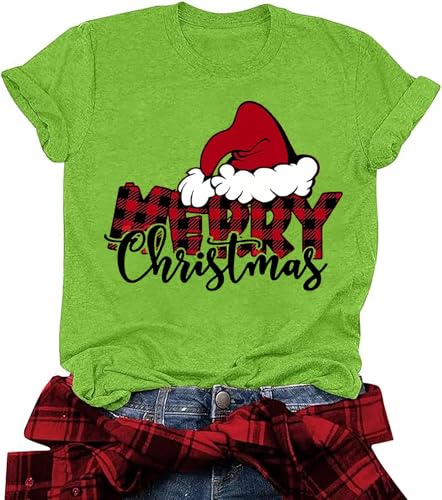 AMWIPE Christmas Shirts Women My Students Stole My Heart Christmas Tshirt Funny Merry Christmas Graphic Tee Tops