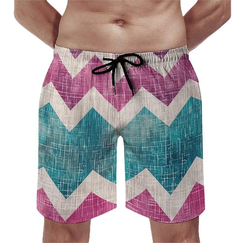 Men's Swim Trunks Quick Dry Board Shorts with Pockets Beach Shorts Purple Gradient Pattern Bathing Suits for Men