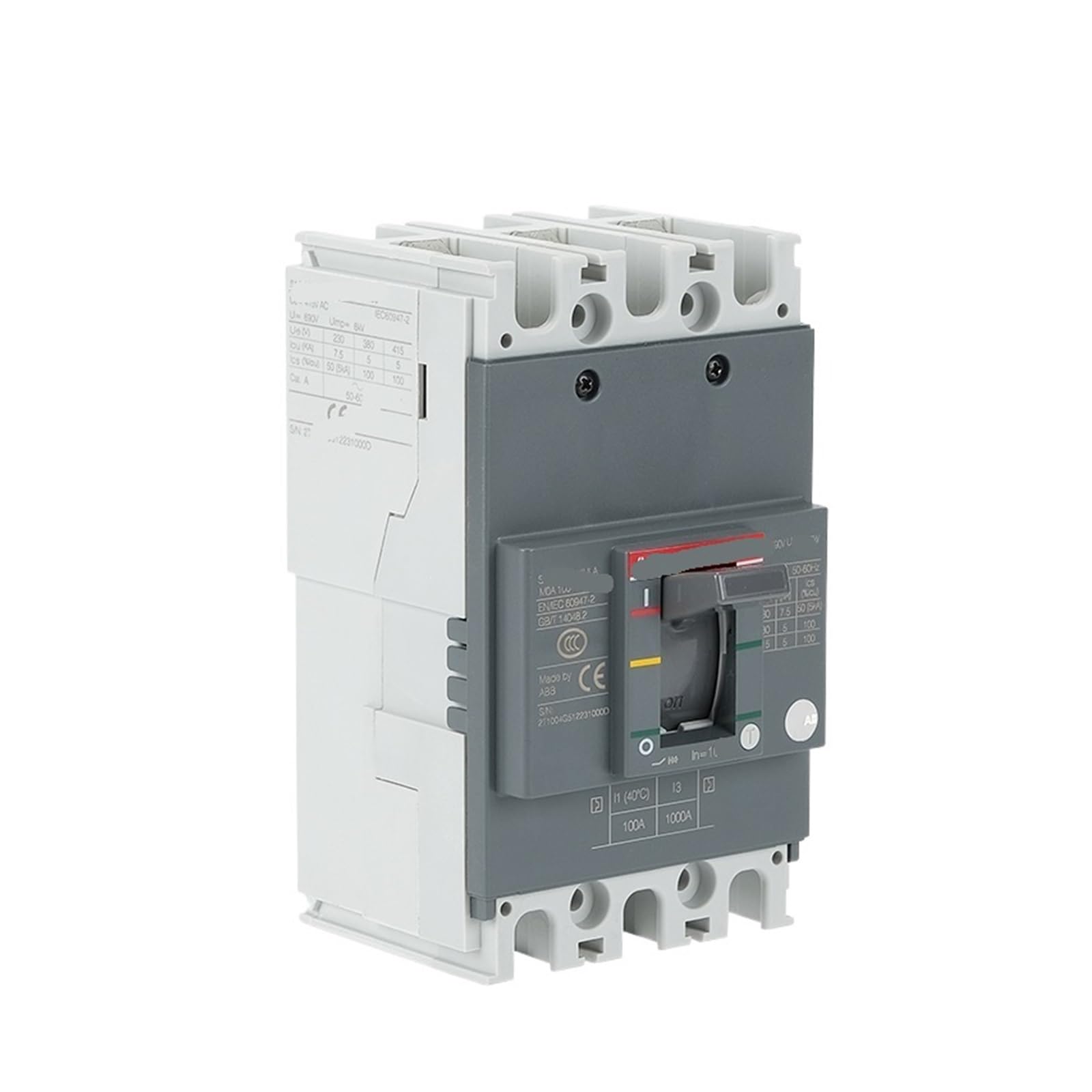 Disjoncteur à boîtier moulé M0A100 TMF 3P 80A contre surcharges électriques