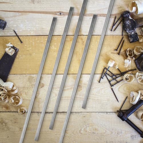 Image of 4 Pcs 1 /4 inch x 1 /4 inch x 12 inch Square Steel Key Stock, Cold-Drawn Stainless Steel Bars Metal Bars, Precision Key Stock