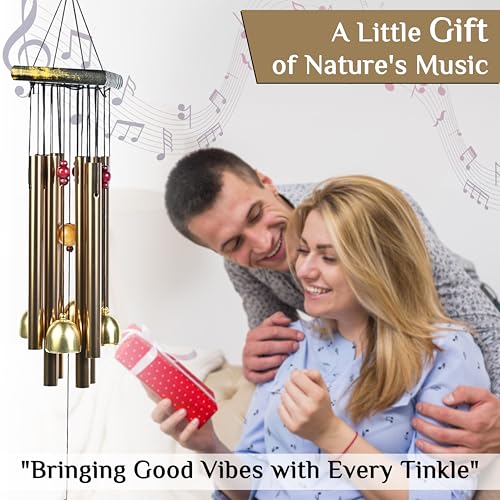 Image of ZAICUS Wind Chime for Home Decor, Balcony, Garden, Door, Outdoor & Indoor Use - Metal Hanging Bell Windchime 52cm