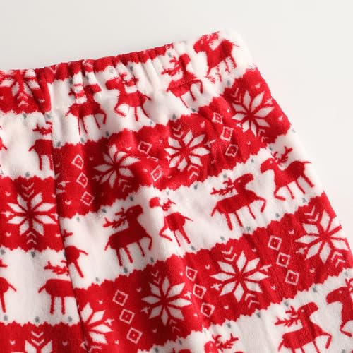 Christmas Pajama Pants Women Flannel Plush Santa Xmas Tree Sleep Pants - image 8