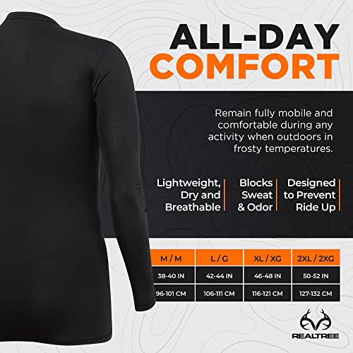 Realtree Base Layer Thermal Underwear for Men - Hunting Gear, Cold Weather Long Sleeve Shirt4