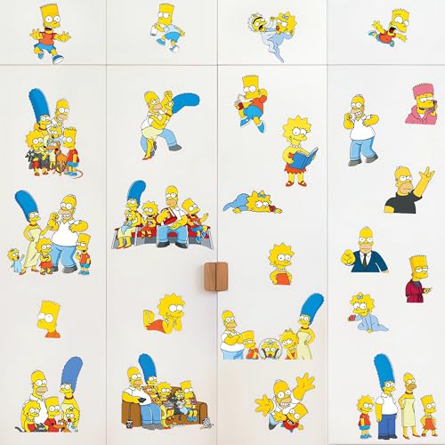 3D Simpson Wallpaper Wall Decals Sticker for Kids Bedroom,Kids Baby Nursery Wall Decoration,Cartoon Poster Sticker Decor - Image 3