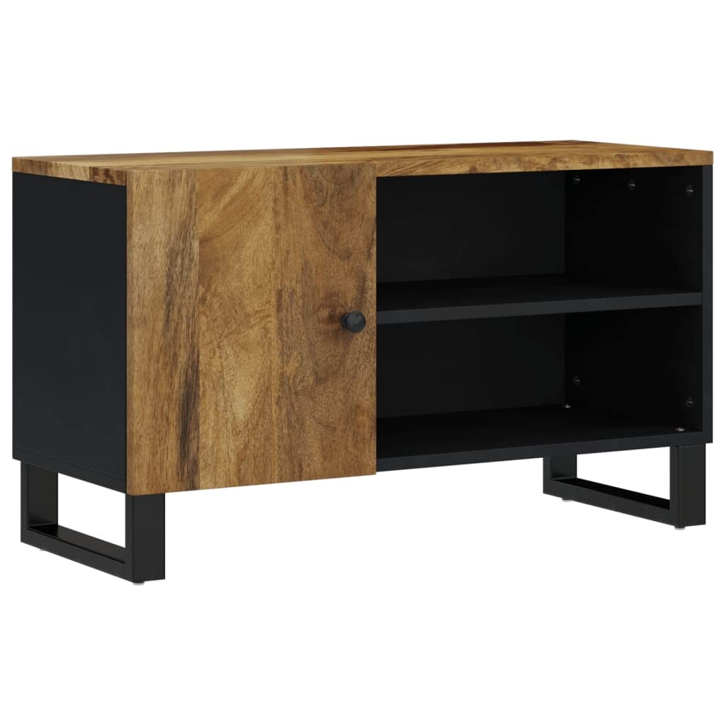 vidaXL Meuble TV 80x33x46 cm Bois de manguier et d'ingénierie, Support TV, Armoire média, Armoire HiFi, unité TV, Meuble multimédia, Meuble latéral