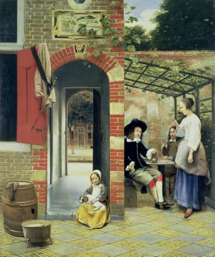 Impression Tableaux Graffiti Art la cour d'une à Delft toile premium 60x90