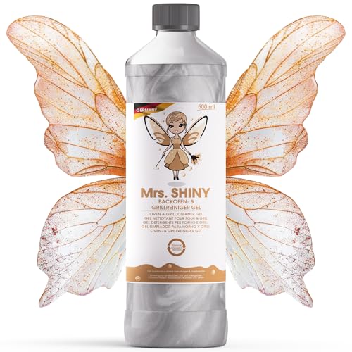 MRS. SHINY® Limpiador de Hornos y Barbacoas [500 ML] - Limpia Hornos Potente para Grasa Incrustada - Oven Cleaner Gel Profesional para Rejillas & Bandejas - Limpieza Profunda & Eficaz de la Cocina