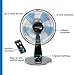 Rowenta, Desk Fan, Turbo Silence Table Fan with Remote, 18 Inches, Ultra Quiet Fan for Bedroom, Oscillating, Portable, 5 Speeds, Black, Indoor, VU2660