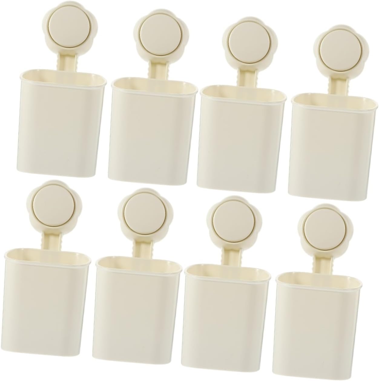 8pcs Bathroom Wall Toothbrush Holder Suction Cup Mount Toothbrush Organization for Bathroom
