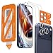 QHOHQ 3 Pezzi Vetro Temperato per iPhone 17 Pro + 1 Set Pellicola Fotocamera, Top 9H+ Durezza Pellicola Protettiva, [12 Piedi Antiurto di Grado Militare], Auto-Install 1s, Cover Compatibile immagine