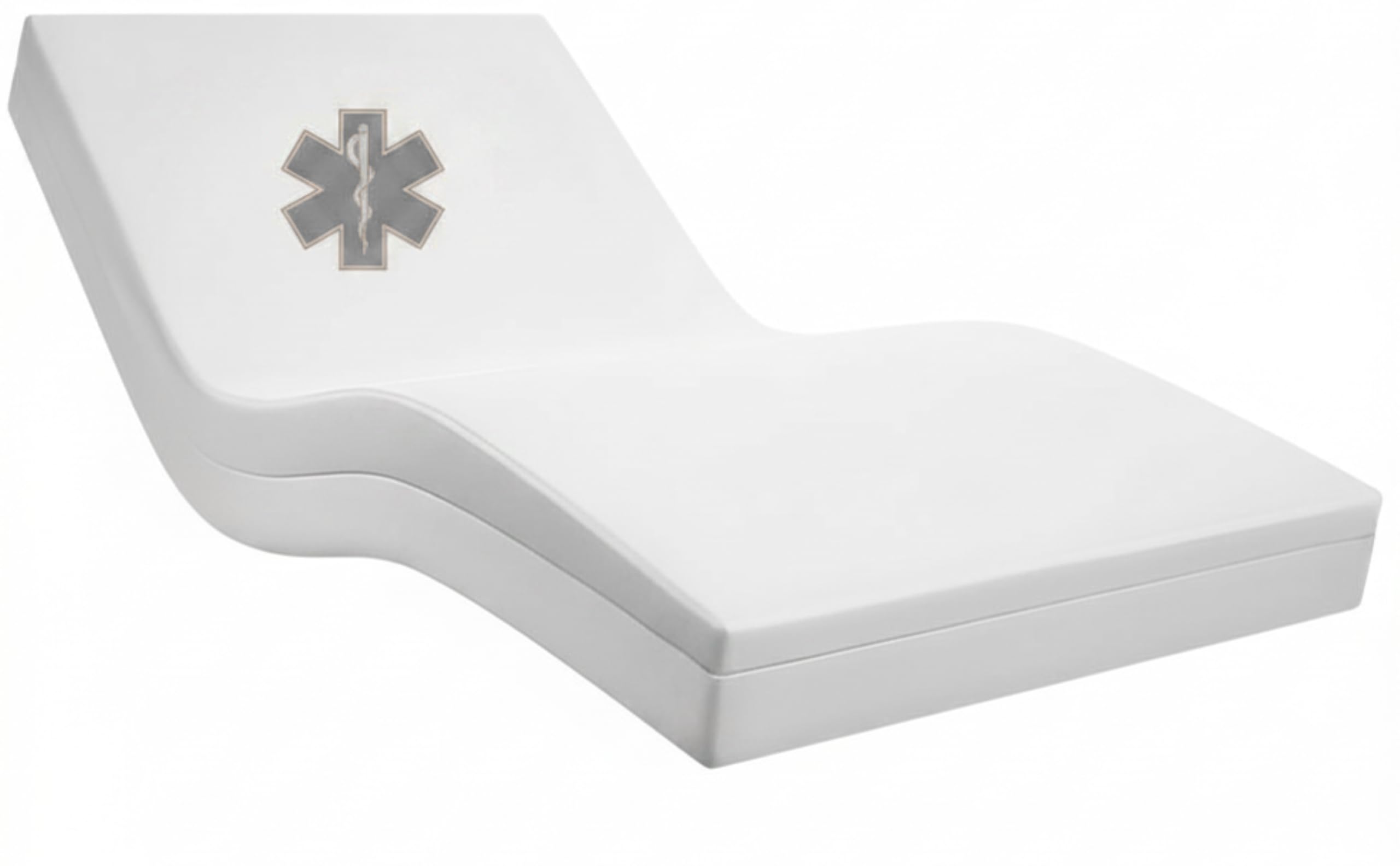 Colchón de rehabilitación de hospital con funda protectora impermeable (lavable), fabricado en Europa, 90 x 200 x 17. Funda de colchón impermeable en color blanco. Transpirable y lavable. Calidad