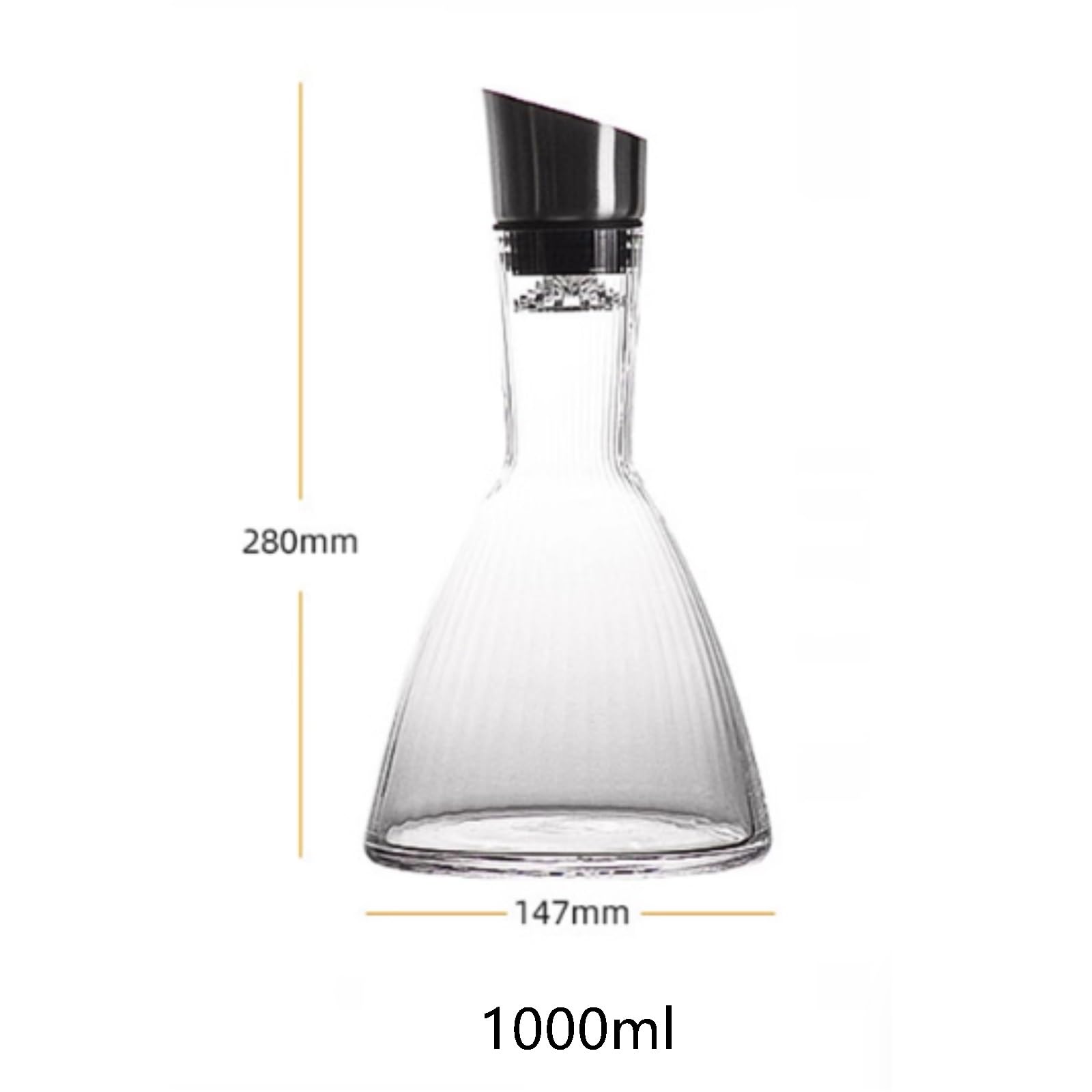 Decantador Vino Jarra Decantadora De Vino con Filtro Cristal Soplado A Mano Base Ancha Wine Decanter