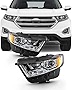 AKKON - Fits 2015-2018 Ford Edge SE | SEL | SEL Plus | Sport | Titanium [Halogen Type] Projector Headlights Pair Left+Right