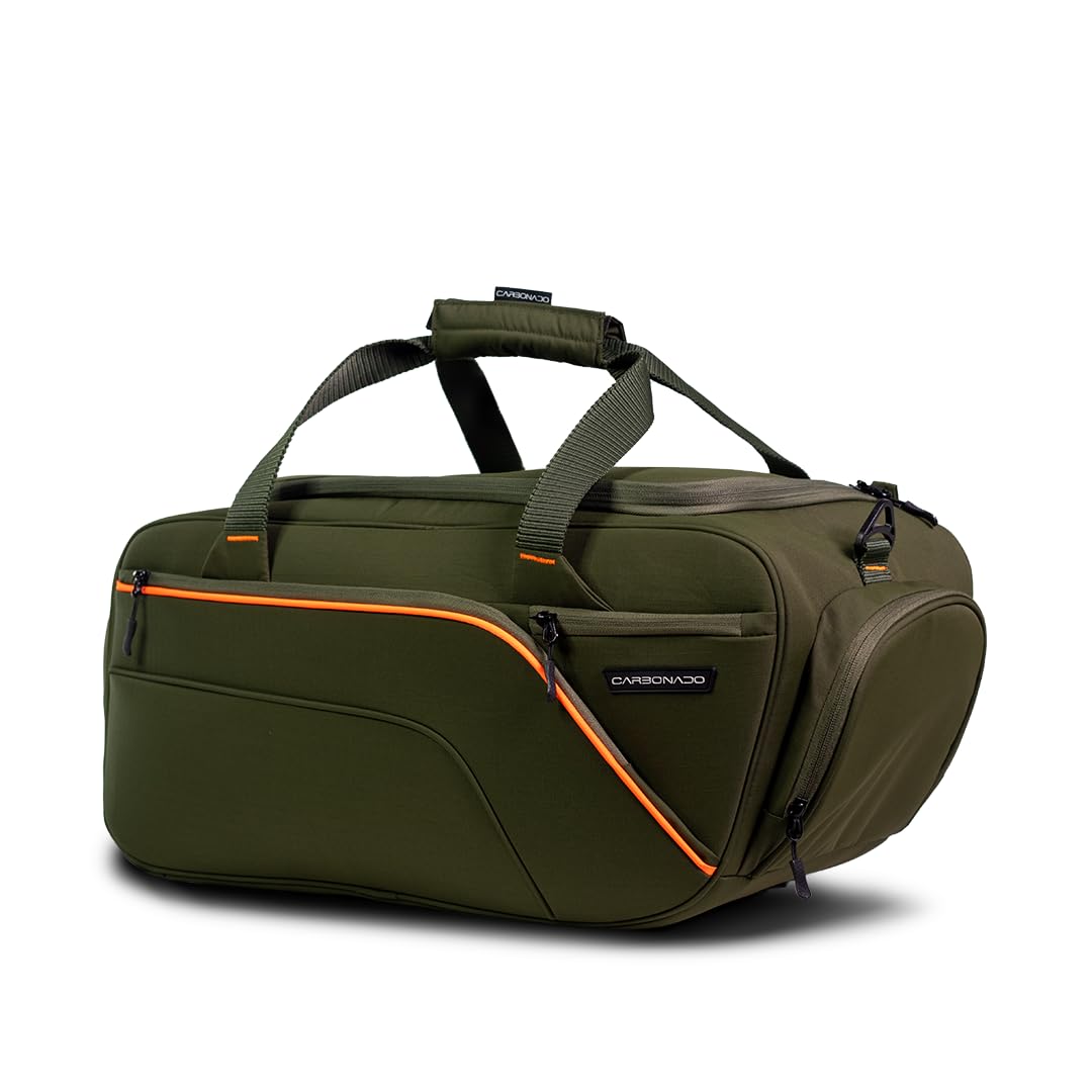 Polyester Duffle Bag - 50L Water-Resistant Travel/Gym/Sports Bag With Multiple Compartments, Adjustable Shoulder Strap, And Durable Design (Green),24 Cm-image-36