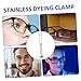 BCOATH Stainless Steel Lens Tinting Stand Tinting Holder for Glasses Spring Tint Clamp Lens Dyeing Tool Eyeglasses Coloring Clip