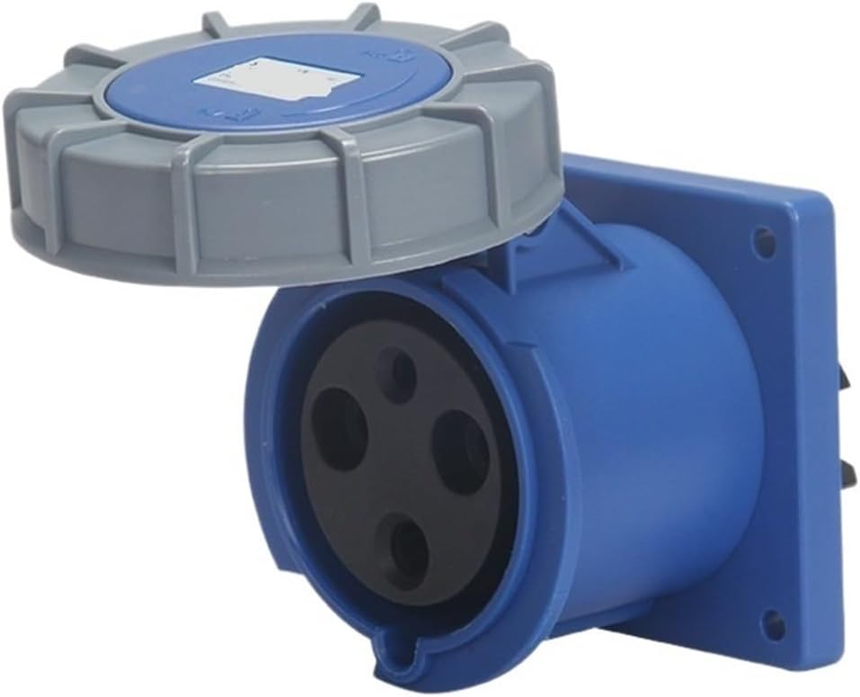 IP67 Aviation Industry Plug Socket 3-pin 4-Wire 5-Hole 63A125A Docking Connector Three-Phase High-Power Explosion-Proof(3-core125Asurfacemountedsocket)