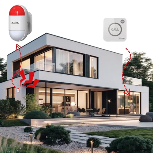 Panic Button Alarm for House Remote Control Strobe Siren Alarm System Sound & Light Emergency Panic Button for Security,Elderly,Office (Battery Operated&USB Charging) - Image 4