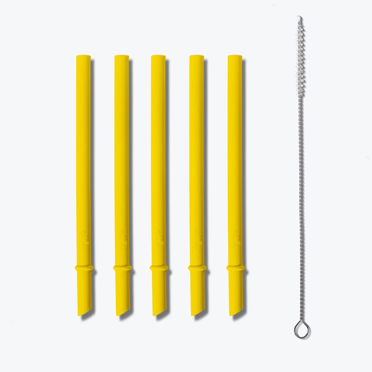 Avanchy Reusable Silicone Straws for Toddlers & Kids - 5 pcs Flexible Short Drink 5" Straws, BPA free, Baby Cup-Flexible Safe Fun Cute Thin for